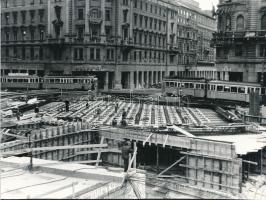 1966 Budapest, Blaha Lujza téri aluljáró építése, 18x24 cm