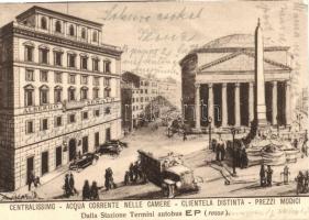 Rome, Roma; Dalla Stazione Termini autobus, Albergo Senato / autobus station, hotel (cut)