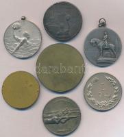 ~1930-1940. 7db díjérem, közte "A Magyar Úszó Szövetség Bajnoki Érme" fém díjérem "LU...
