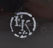 2 db zománcozott fém lámpabura az Engel Károly Alkatrészgyárból, jelzettek, az egyik sérült, d: 18 c...