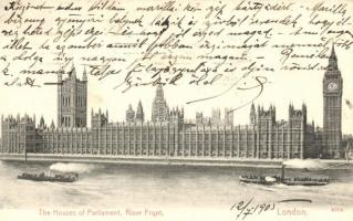 London, The Houses of Parliament, River Front (EK)