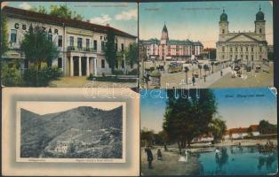34 db RÉGI történelmi magyar városképes lap, vegyes minőség / 34 old historical Hungarian town-view postcards, mixed quality