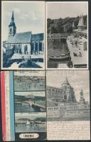 34 db RÉGI történelmi magyar városképes lap, vegyes minőség /  34 old historical Hungarian town-view...