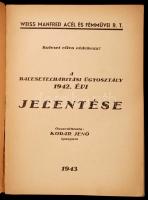 1943 A Weiss Manfréd balesetelhárítási ügyosztály éves jelentése. 56p
