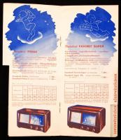 cca 1930 Standard rádió képes reklám katalógus 8p