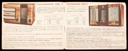 cca 1930 Telefunken rádió képes reklám katalógus 8p