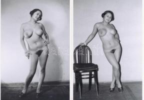 cca 1970 Búcsú a régi irodától, 6 db finoman erotikus fénykép modern nagyításban, 18x13 cm /
cca 19...