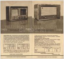 1940 Telefunken rádió képes reklám katalógus, kihajtható 8 p