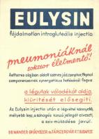 Eulysin, fájdalmatlan intragluteális injectio; Dr. Wander gyógyszer és tápszergyár Rt. Budapest / Medicine advertisement