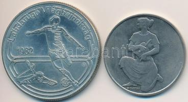 1981. 100Ft "FAO" tokban, tanúsítvány nélkül + 1982. 100Ft Cu-Ni "Labdarúgó VB 1982&q...