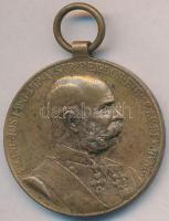 1898. "Jubileumi Emlékérem Fegyveres Erő Számára" Br kitüntetés mellszalag nélkül T:2- patina Hungary 1898. "Commemorative Jubilee Medal for the Armed Forces" Br decoration without ribbon C:VF patina NMK 249.