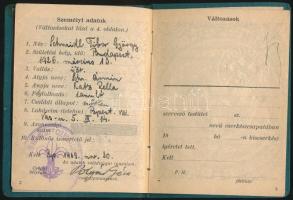 1939 2 db fényképes cserkészigazolvány, az egyik zsidó személy részére kiállítva