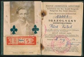 1939 2 db fényképes cserkészigazolvány, az egyik zsidó személy részére kiállítva