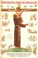 1946 Kövessetek, mint én Krisztust budapesti ferencesek reklámja / Franciscans advertisement (EK)