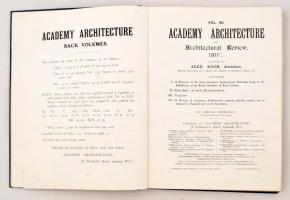 Academy Architecture and Architectural Review. Építészeti magazin, számos képpel. 1911/II. London, 1...