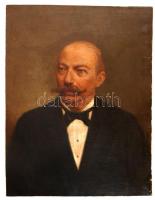 Jelzés nélkül: Férfi portré. Olaj, vászon-karton, restaurált, 65×45 cm