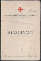 1938 Igazolvány, Magyar Vörös-Kereszt Egylet, 12x8cm