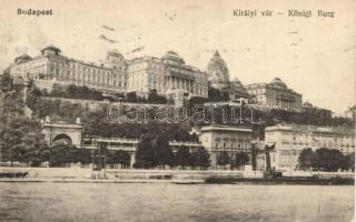 Budapest I. Királyi vár, várbazár, a hátoldalon romániai cenzúra pecsételéssel (EK)