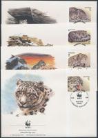 WWF: Snow Leopard set + 4 FDC WWF: Hópárducok sor + 4 db FDC