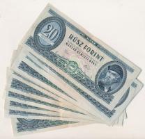 1975-1980. 20Ft (16x) T:II,III közte több szép papírral