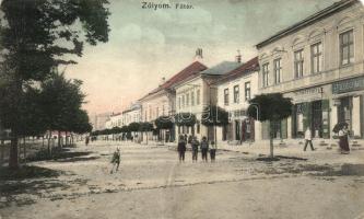 Zólyom, Főtér, Goldscmied üzlete / main square (EM)