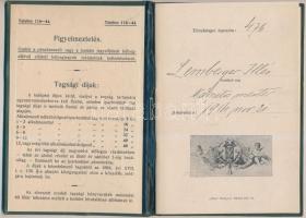 1914 Tagsági könyv, Budapesti Kárpitos,-Gombkötő,- Paszományos és paplanos Ipartestület,szép állapot...