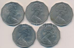 Ausztrália 1970. 50c "Cook ausztráliai útja" (5x) T:2
Australia 1970. 50 Cents "Capt...