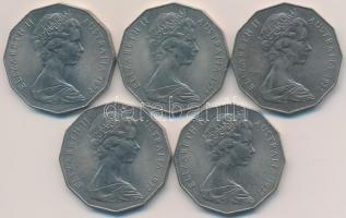 Ausztrália 1977. 50c "Ezüst jubileum" (5x) T:1-,2 Australia 1977. 50 Cents "Silver Ju...