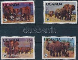 WWF Elephants set + 4 FDC, WWF: Elefántok sor + 4 db FDC