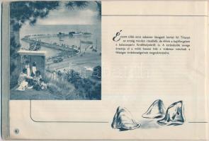 1955 Tihanyi képeskönyv, sok képpel illusztrált idegenforgalmi kiadvány, pp.:32, 16x23cm
