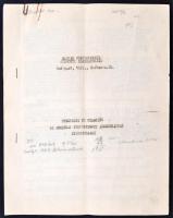 1947 Magyar Vöröskereszt Központi Igazgatósága: Utmutatás és utasítás az Amerikai Vöröskereszt adományainak kiosztásához, 10 gépelt oldal, 28x22cm