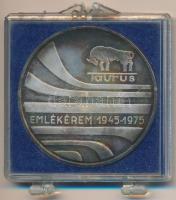 1975. "Taurus Emlékérem 1945-1975 / Alapítva 1882" ezüstözött fém emlékérem sérült eredeti tokban (42,5mm) T:1- (PP) oxidáció