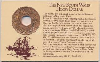 Ausztrália 1988. "A New South Wales-i lyukas dollár" Br emlékérme tájékoztatóval T:1
Aust...