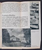 cca 1930 Kénes iszapfürdő Pöstyén, Csehszlovákia, fotókkal illusztrált idegenforgalmi kiadvány kihaj...