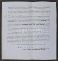 1864 Pesten az 1864. oktober 30-án tartott állatkerti részvénytársulat pénzügyi bizottmányának üléséből, 23x23cm