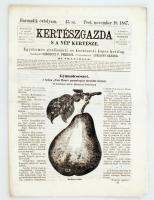 1867 Kertészgazda s a nép kertésze, egyetemes gazdászati és kertészeti képes hetilap. Szerk.: Girókuti P. Ferenc. 3. évf. 45. sz. Pest, Emich Gusztáv. Érdekes írásokkal, illusztrációkkal.