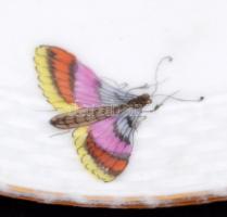 Herendi Rothschild mintás csészealj (2db), jelzett (koronás), kézzel festett, kopott aranyozás, d:13...