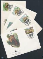 WWF Jaguars set + 4 FDC WWF: Jaguárok sor + 4 db FDC