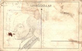 Debrecen, Kemény János "Kis Pipa" vendéglője, belső, Art Nouveau; hátoldalon Kémeri Nagy r...