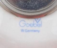 Goebel malacpersely, kerámia, kézzel festett, máz alatti repedésekkel, kulcs nélkül, 8x13cm