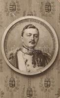 1916 IV. Károly Magyarország Apostoli királya koronázásának emlékére, címer / Charles IV, coronatioan memorial card, coat of arms (fa)