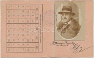 1920 Ébredő Magyarok Egyesülete fényképes tagsági igazolvány
