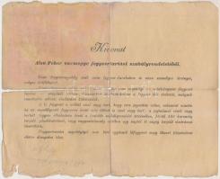 1914 november fegyvertartási engedély. Szakadásokkal