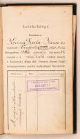 1904 Joghallgató leckekönyve számos neves jogász aláírásával. Somló Bódog, Lukács Adolf, Navratil, B...
