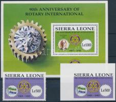 Rotary perforated and imperforated stamp + block, Rotary fogazott és vágott bélyeg + blokk