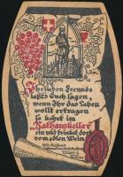 Vienna, Wien; Rathaus Keller, wine drinking advertisement card, thick card (fl)