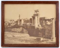 cca 1930-40 Akropolisz, Athén, Görögország, régi fotók üvegezett keretben, 2db, 22x27cm + cca 1930-4...