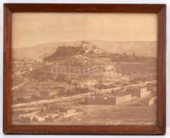 cca 1930-40 Akropolisz, Athén, Görögország, régi fotók üvegezett keretben, 2db, 22x27cm + cca 1930-4...