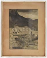 cca 1930-40 Akropolisz, Athén, Görögország, régi fotók üvegezett keretben, 2db, 22x27cm + cca 1930-4...