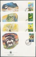 WWF: Természetvédelem sor + 4 db FDC WWF Nature Protection set + 4 FDC